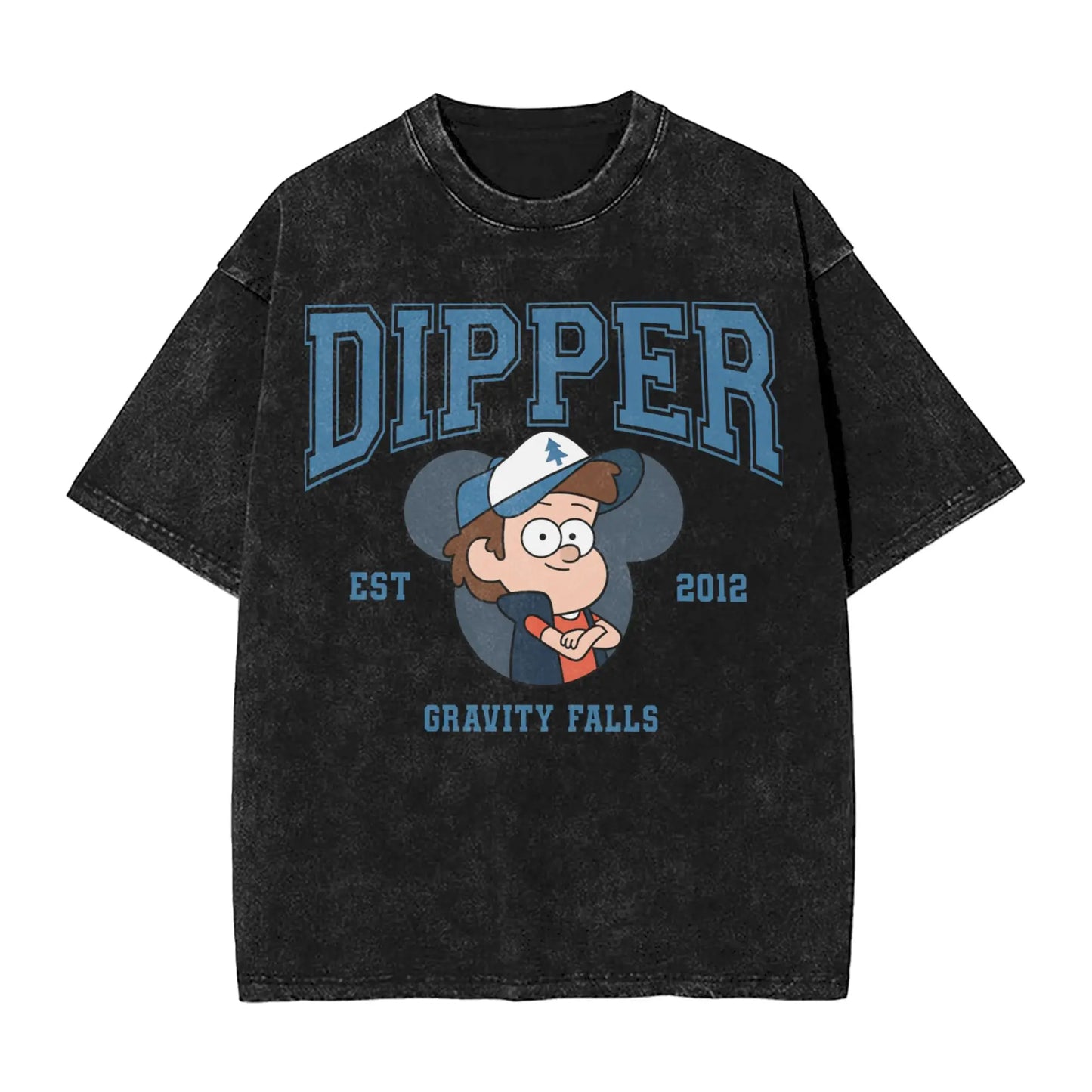 Gravity Falls Men T Shirt Washed Vintage Tee Shirt Short Sleeve Crew Neck T-Shirt Pure Cotton Graphic Printed Clothing Peaceful Pleasures Health and Wellness 5 XXL