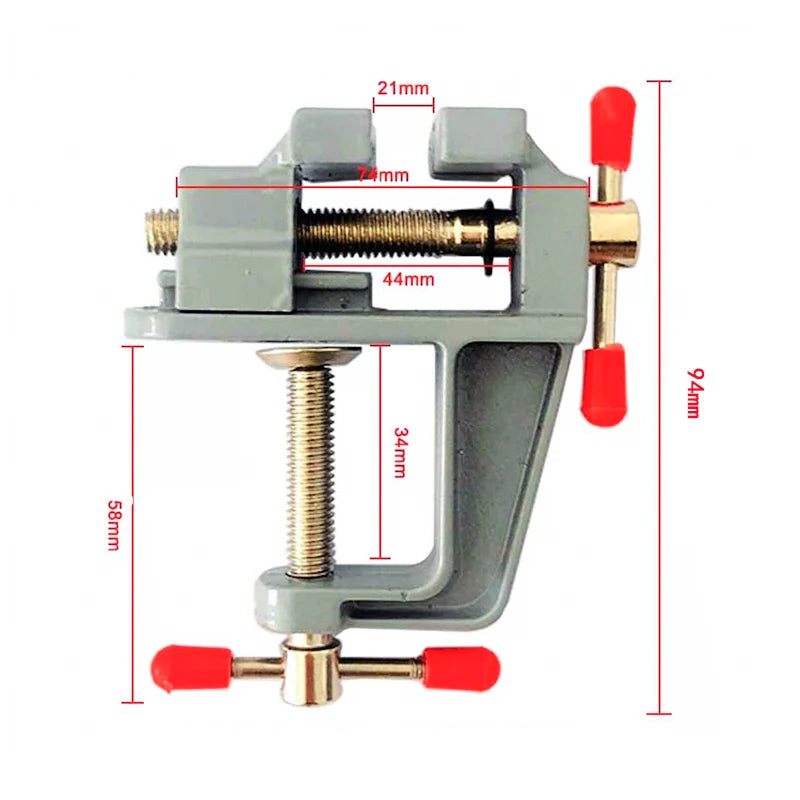 2026 New Arrival！3.5&quot Aluminum Miniature Mini Bench Vise Small Jewelers Hobby Clamp On Table Flat Pliers Tool Vice Peaceful Pleasures Health and Wellness