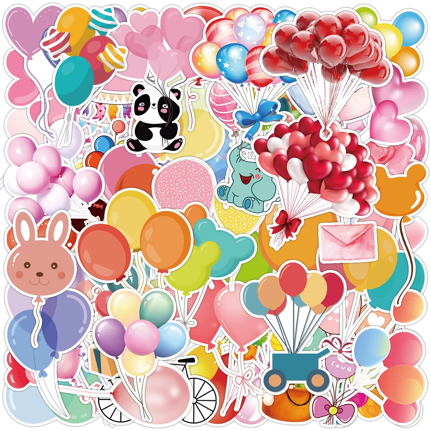 Holiday Decoration Balloon Stickers Cell Phone Computer Water Cup