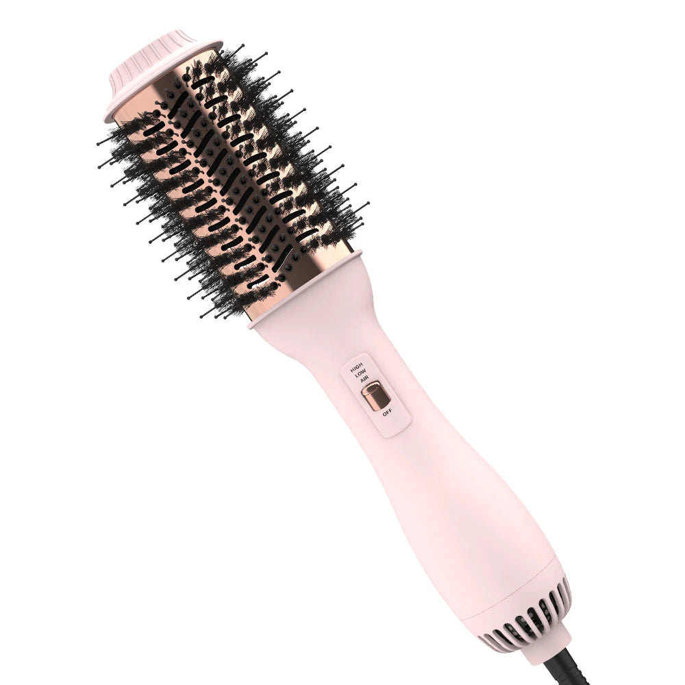 LISAPRO One-Step Hot Air Brush&Volumizer PLUS 2.0 Hair Dryer and Hair Styler New Black Golden Hair Curler Brush Peaceful Pleasures Health and Wellness Pink US Plug
