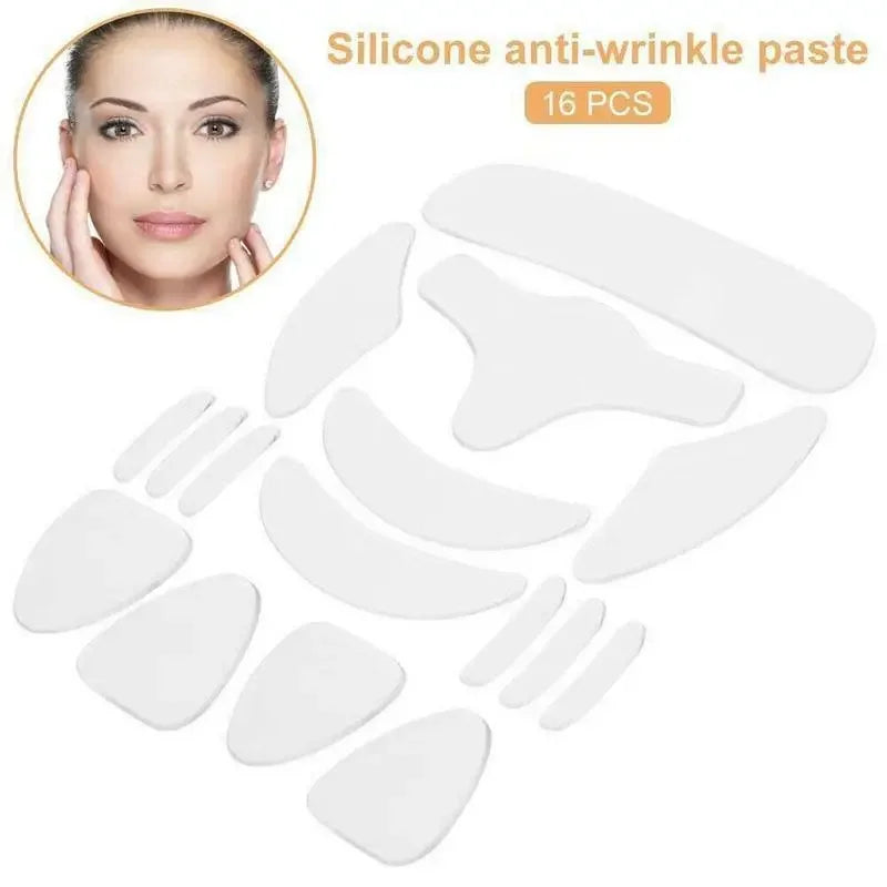1-3sets Reusable Silicone Patches Anti Rimpel Pads Wrinkle Removal Sticker Face Forehead Neck Eye Sticker Skin Care Patch Peaceful Pleasures Health and Wellness 16pcs