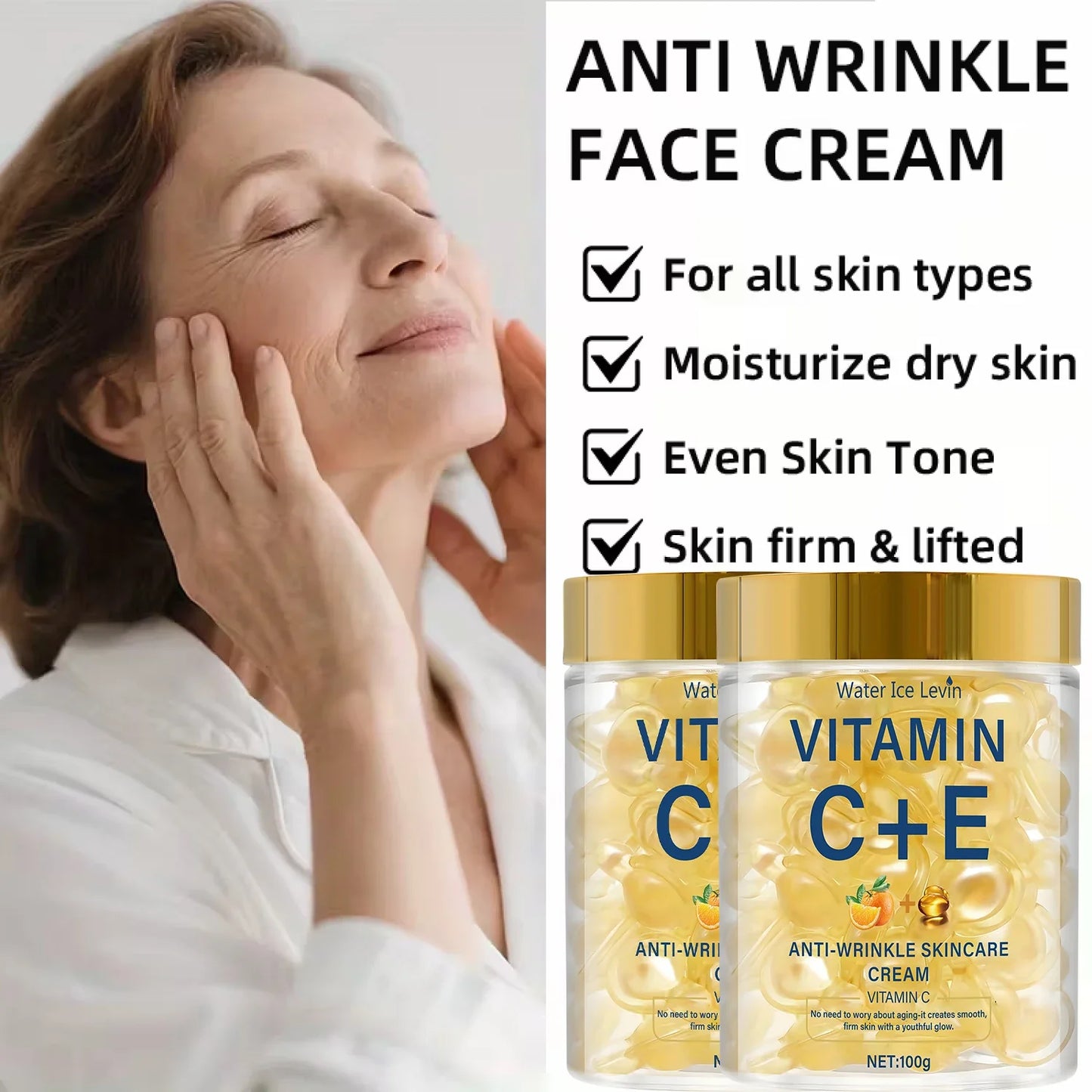 Vitamin C+E & Retinol Anti-Wrinkle Face Cream – Hyaluronic Acid