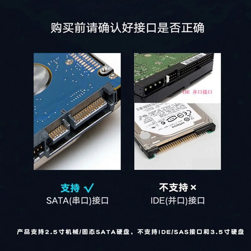 Cable Up To 6 Gbps High Speed Laptop Accessories SATA to USB3.0/Type-C Adapter 2 in 1 Usb Computer Cables Connecting Peripherals Peaceful Pleasures Health and Wellness
