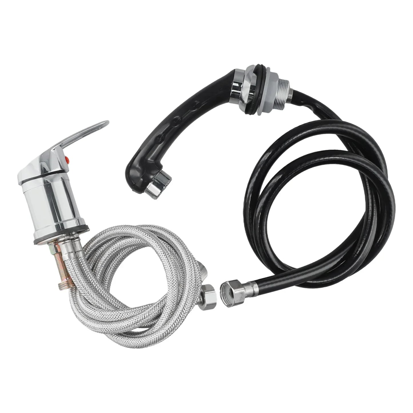 Chrome Single Handle Hand Shower with Hose | Salon Sink Faucet