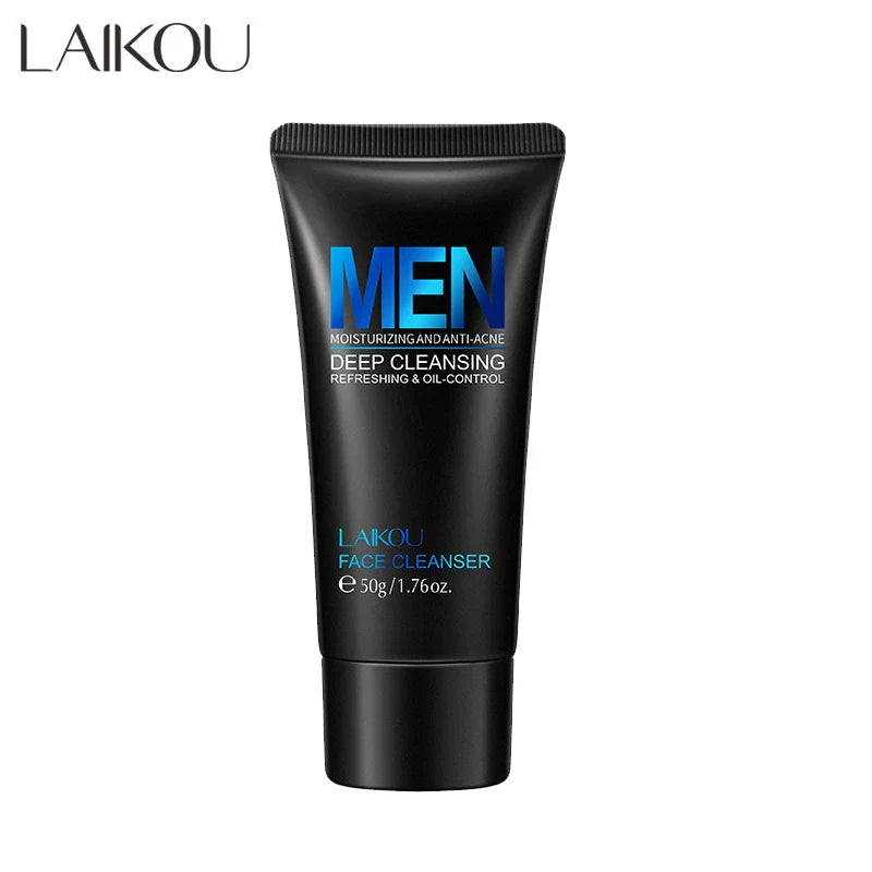 LAIKOU Men's Face Wash – Oil Control & Blackhead Scrub 50g
