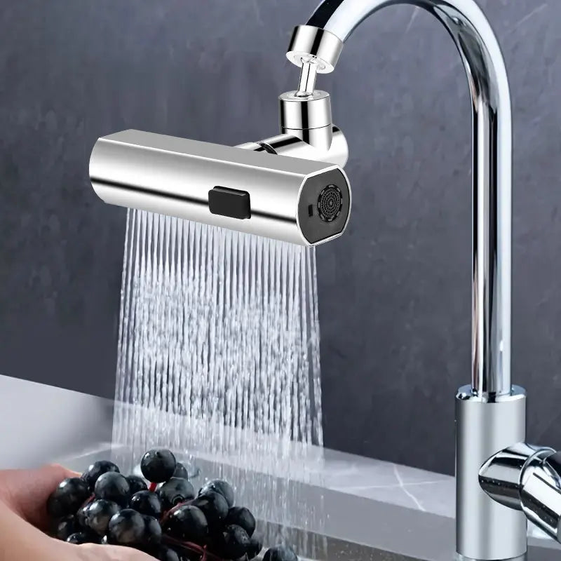 360° Rotating Splash-Proof Faucet Aerator Extender – 3-Mode