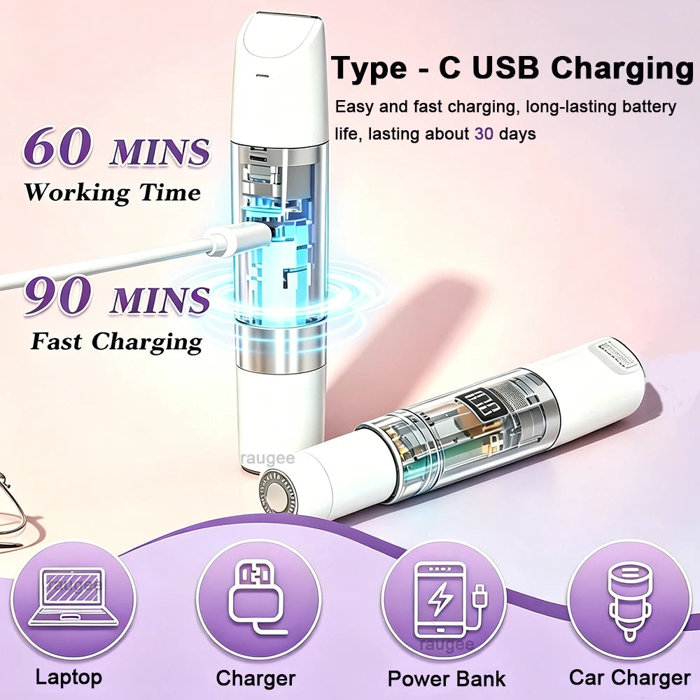 Electric Shaver for Women Body Epilator Woman's Razor 2 in 1 Dual Head Electric Body Hair Trimmer for Bikini Legs Underarms Face Peaceful Pleasures Health and Wellness
