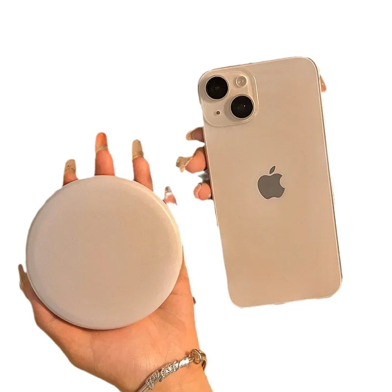 New Makeup Mirror Portable Portable Small Mirror with Light LED Touch Up Mirror Pocket Handheld Illuminated Folding Round Mirror Peaceful Pleasures Health and Wellness