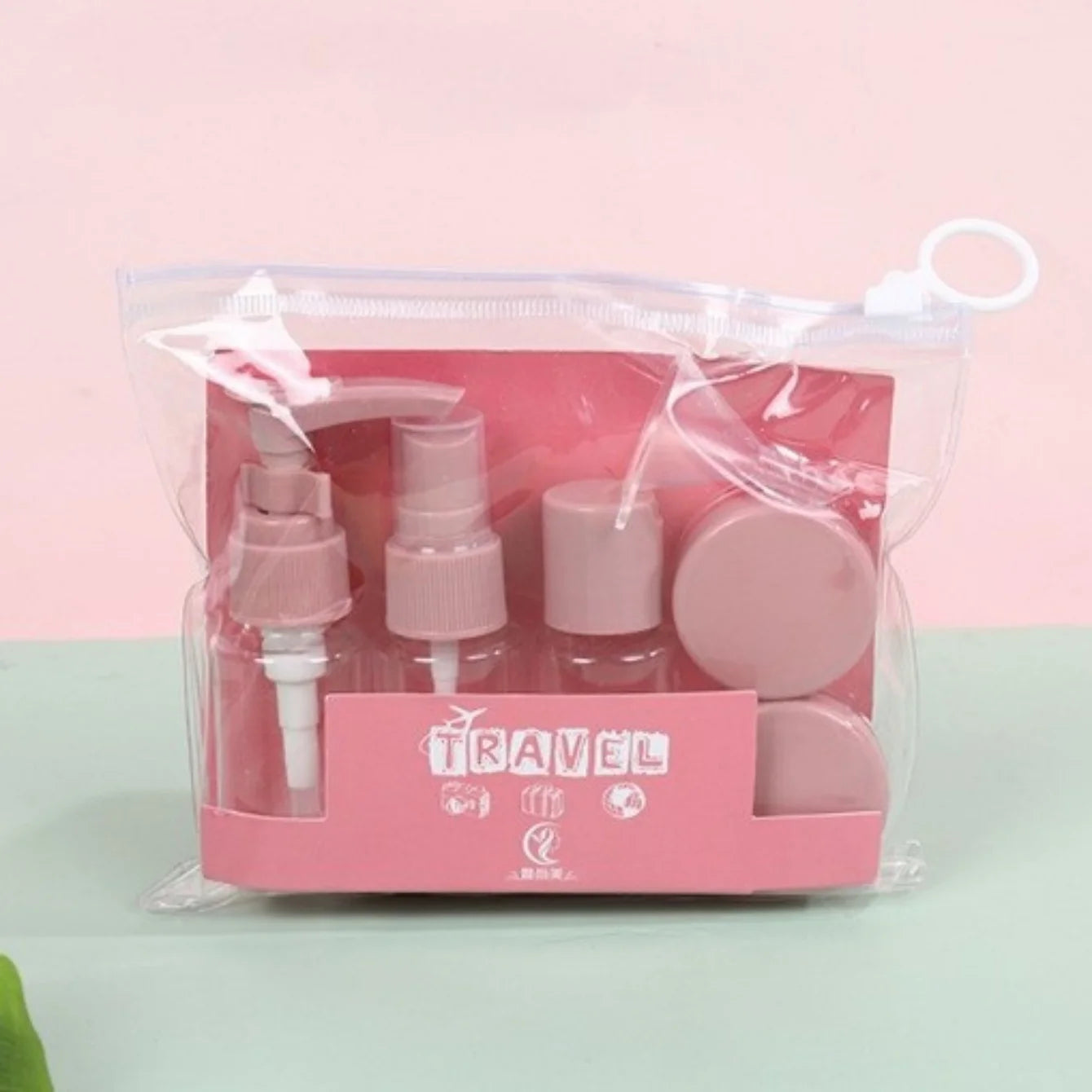6-Piece Leak-Proof Refillable Travel Bottle Set + Toiletry Bag