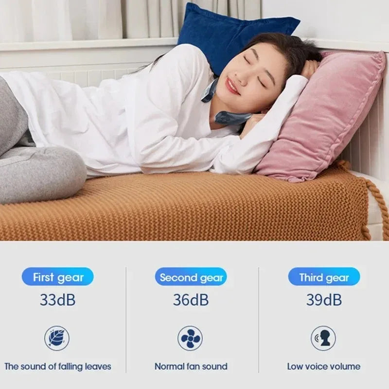 Wireless Portable Bladeless Neck Fan Hands-Free 3-Speed USB Rechargeable 4000mAh Silent Cooling for Office Outdoor Travel Peaceful Pleasures Health and Wellness