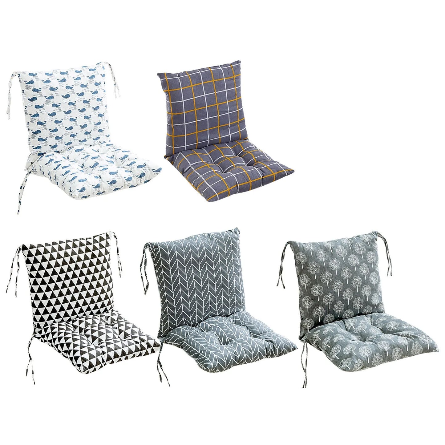 Printed Cotton Chair Cushion – Thick Dining & Home Seat Pad