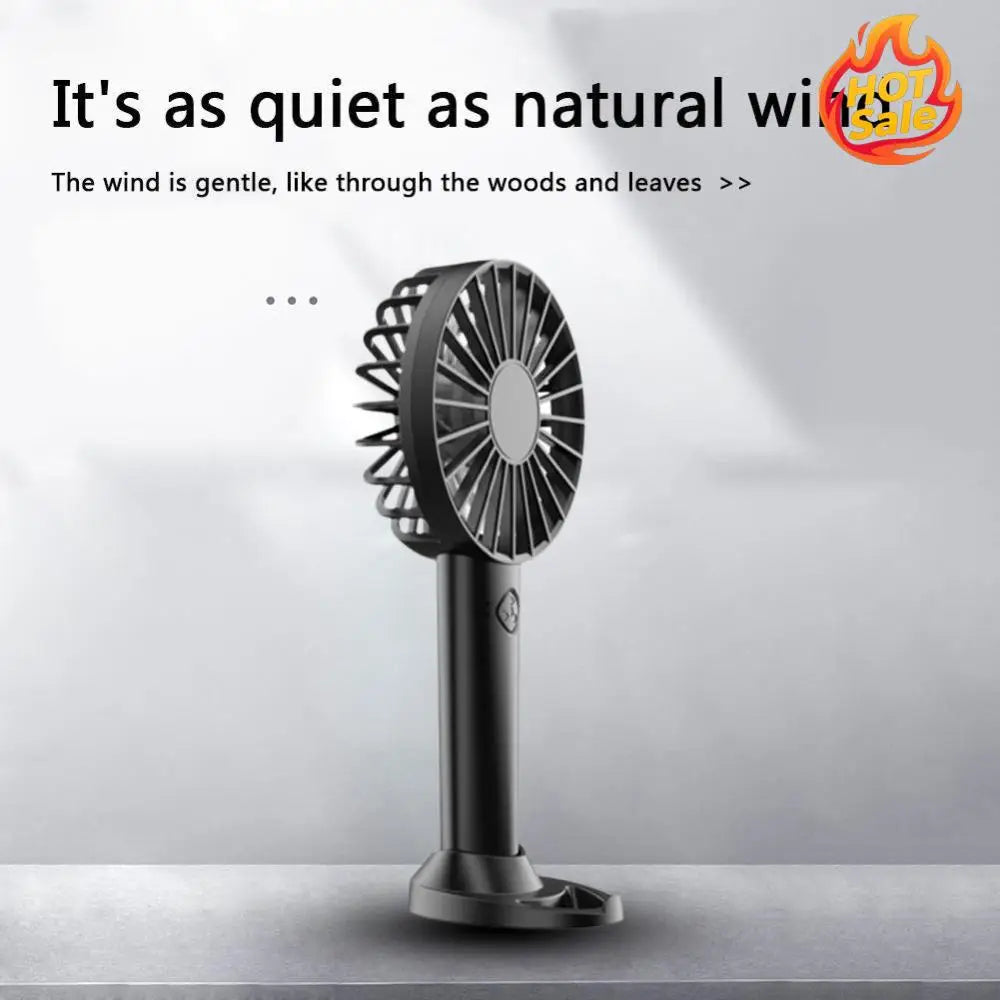 3-Speed Mini Portable Handheld Fan with Phone Stand