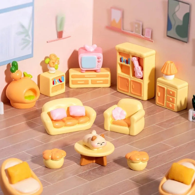 Mini Living Room Furniture Set – Realistic Dollhouse Decor Accessories for DIY & Pretend Play Home Scenes Home Accessories Peaceful Pleasures Health and Wellness