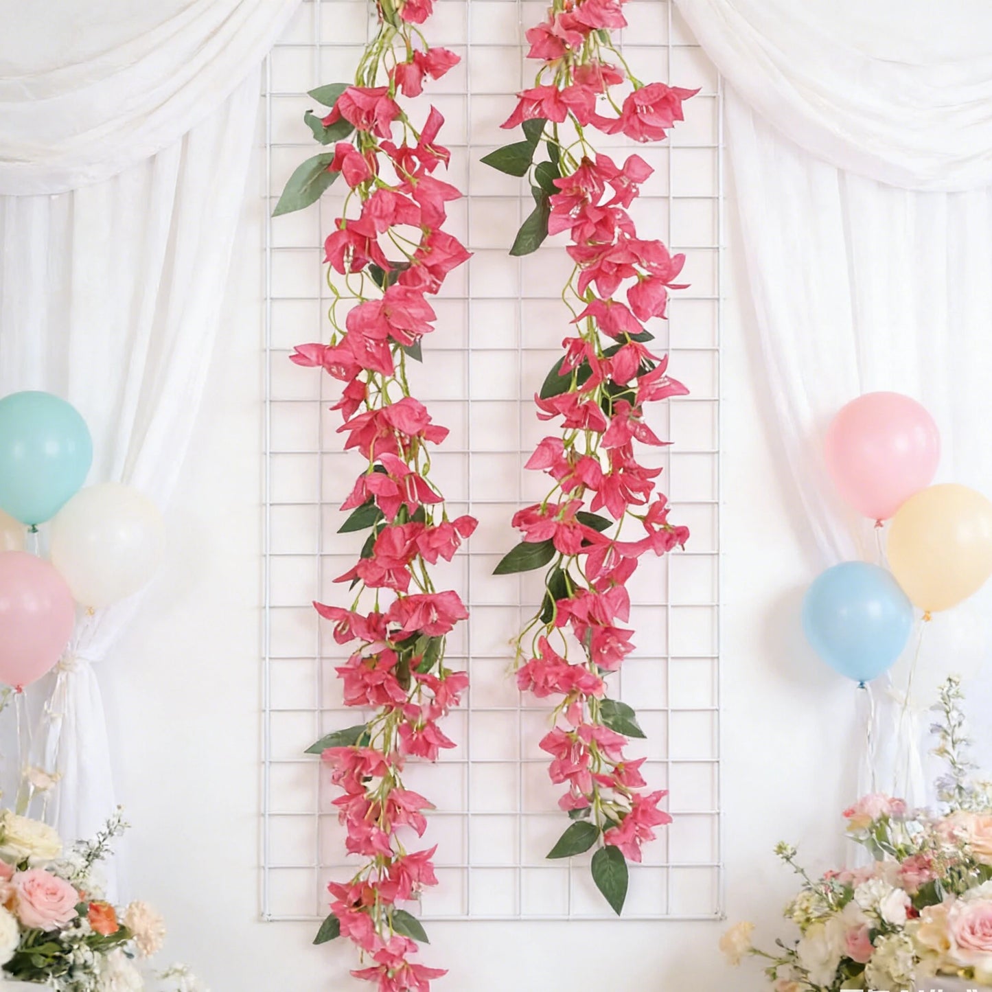 Artificial Plum Blossom Vine Garland for Wedding & Home Decor