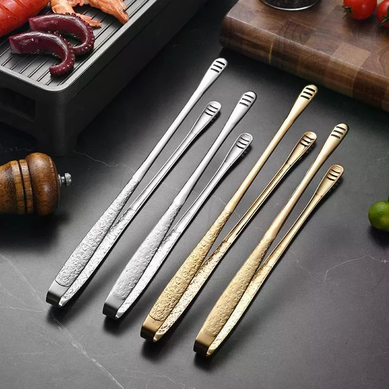 Stainless Steel BBQ & Kitchen Tongs – Reusable Food Tongs