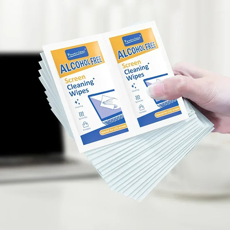 40-Pack Screen Cleaning Wipes – Dry & Wet for Phones, Laptops