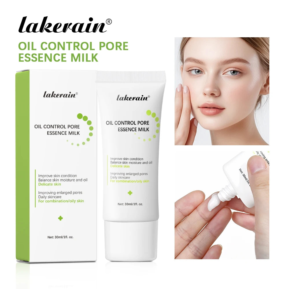 30ml Oil Control Pore Essence Milk Smoothes Pores And Moisturizes Skin With A Refreshing Non-greasy Essence Skin Care Products Peaceful Pleasures Health and Wellness 30ml