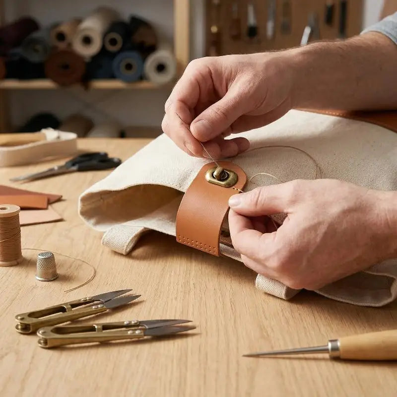 Leather Sew-On Snap Closure Bag Buckle | DIY Handbag Fastener