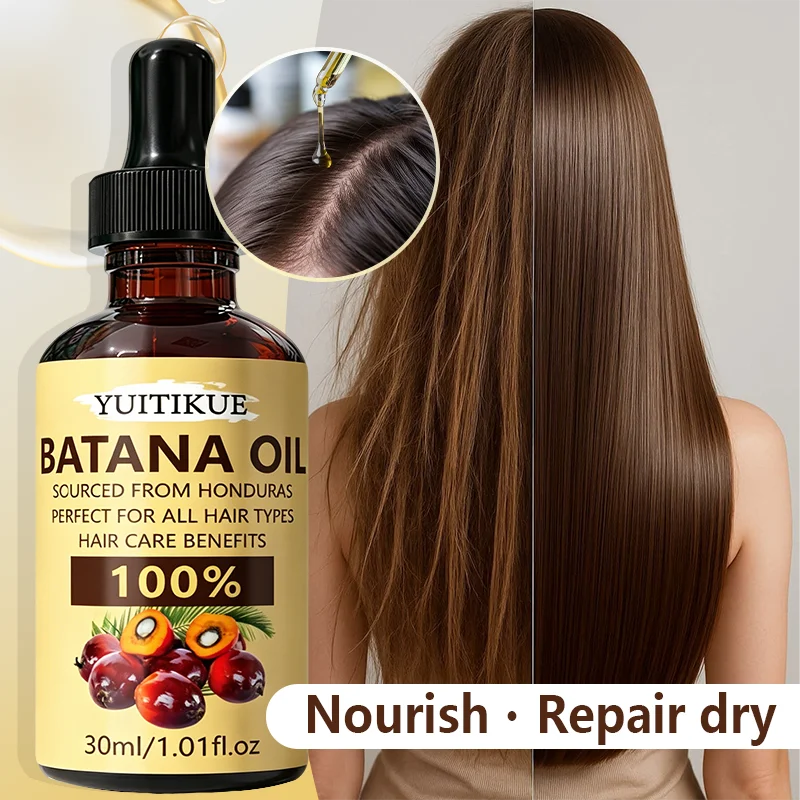 YUITIKUE 100% Pure Batana Oil 30ml Sourced From Honduras Natural Hair Care Oil for All Hair Types Peaceful Pleasures Health and Wellness