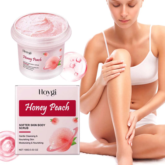 Honey Peach Body Scrub – Brightening Exfoliating Cleanser
