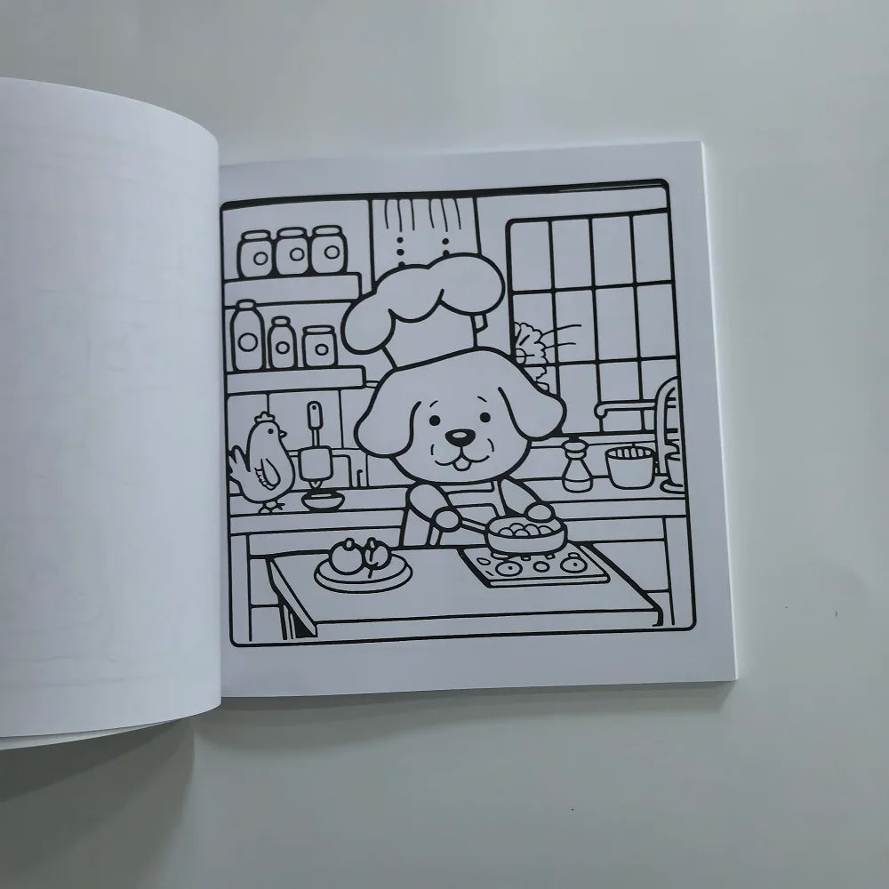 My Fuzzy Buddies Coloring Book Adults Teens Stress-relief Art Therapy