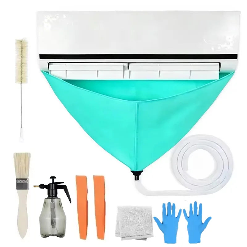 AC Cleaning Kit – Leak-Proof Cover, Brushes & Water Pipe