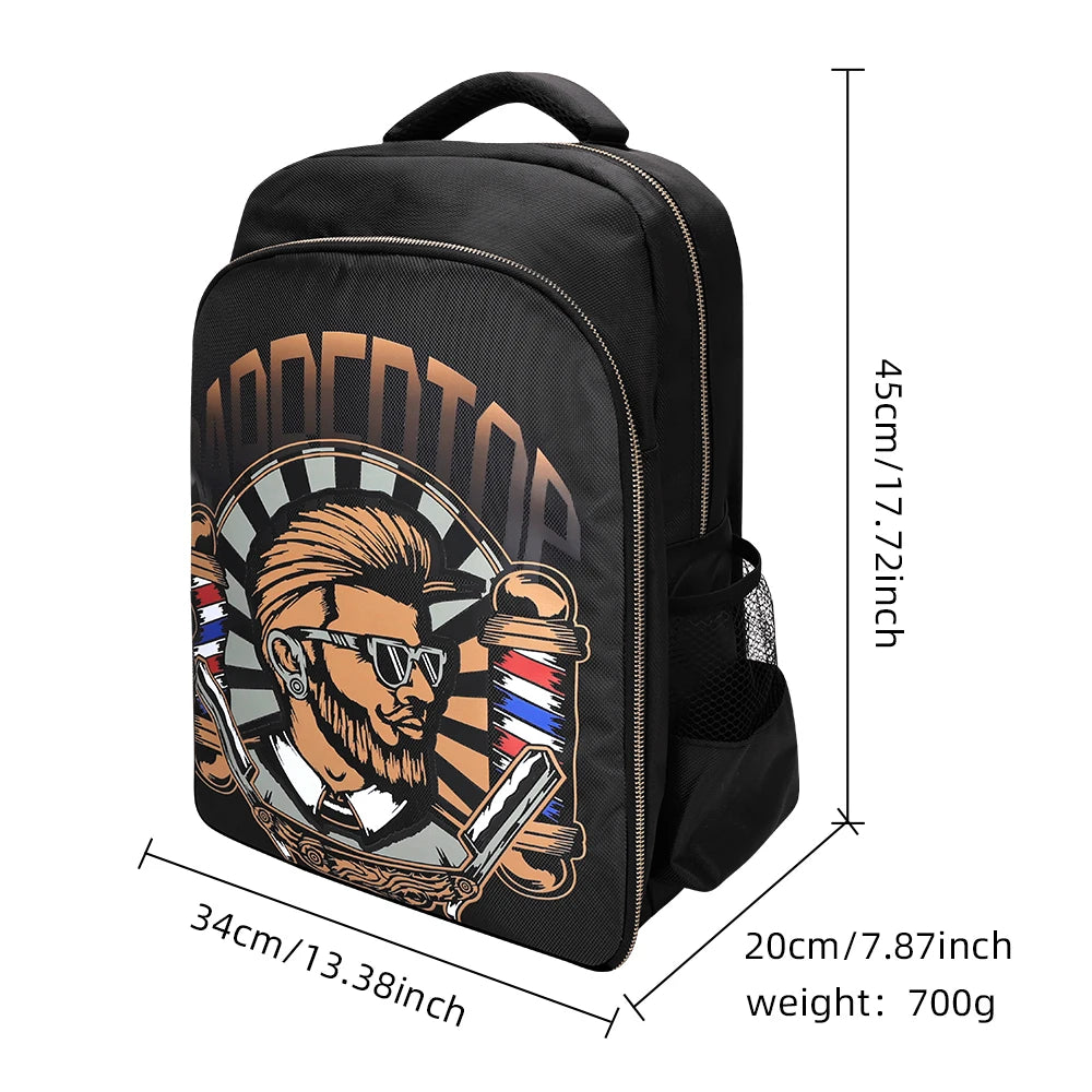 Hair Styling Tool Backpack Carrying Case for Scissors Combs Hair Dryer Dual Shoulder Barber Storage Bag Salon Accessories Peaceful Pleasures Health and Wellness