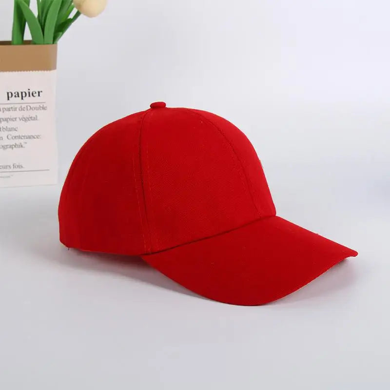 Solid Color Baseball Cap Sun Hat for Women – All Seasons