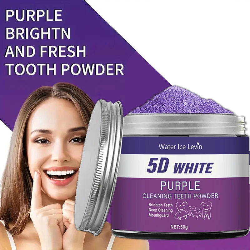 Purple Teeth Whitening Powder 50g – Natural Pearl Essence