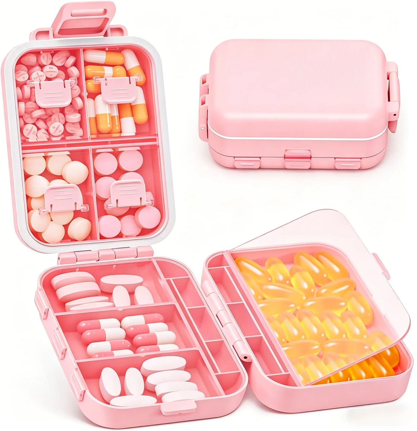 8 Grids Weekly Pill Box Medicine Organizer Tablet Storage Box Travel Pill Case Drug Dispenser Container Health Care Portable Peaceful Pleasures Health and Wellness