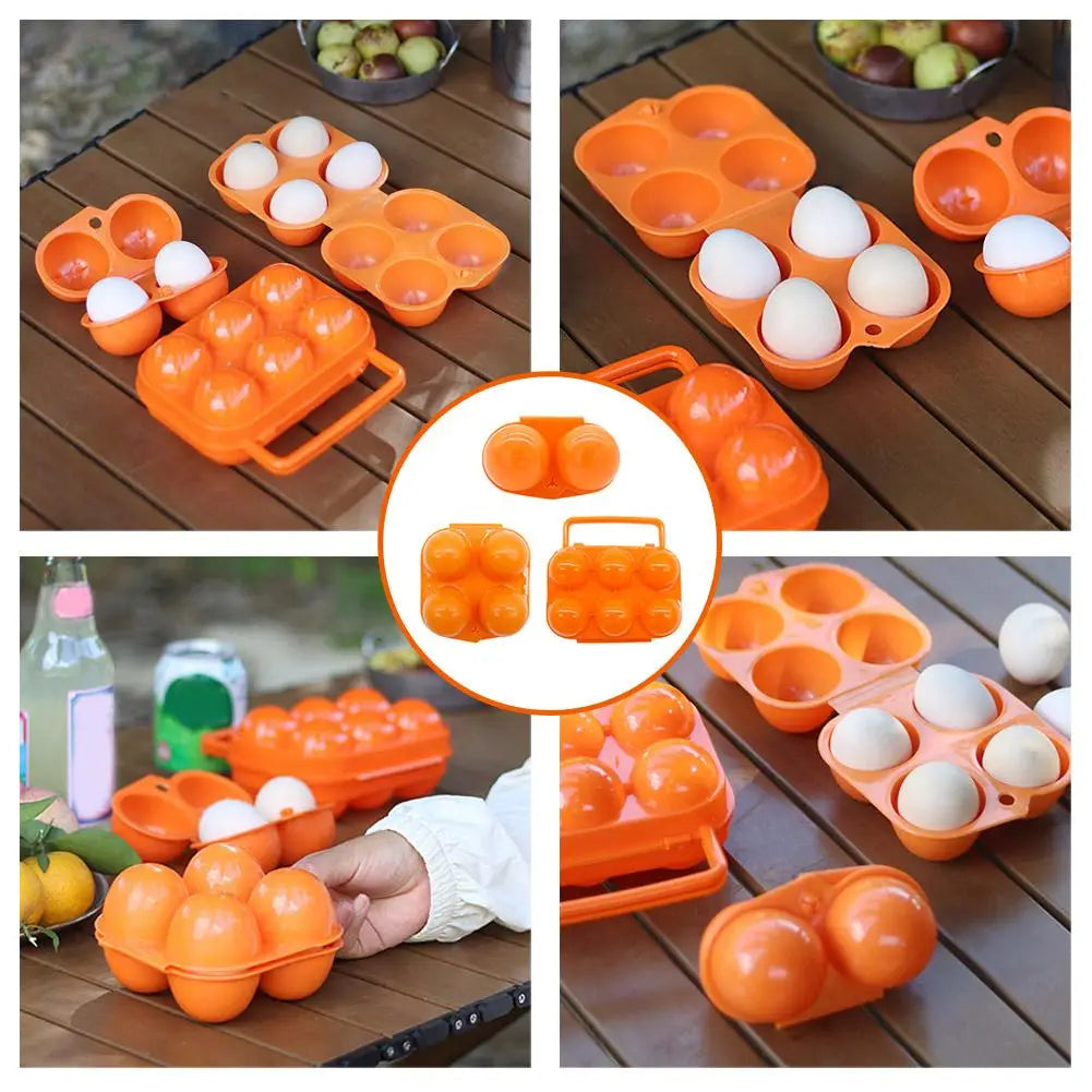 Portable Plastic Egg Carrier Case – 2, 4 & 6 Grid Storage Box for Camping, Travel & Picnic Peaceful Pleasures Health and Wellness
