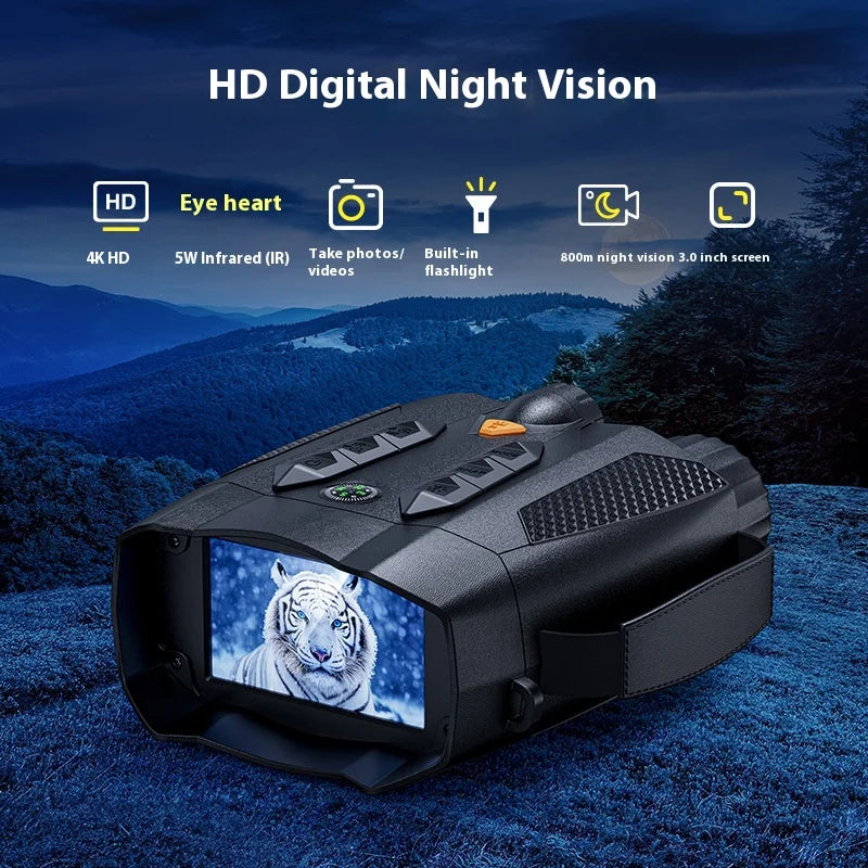 4K High-Definition Infrared Night Vision Device, 3-Inch Display Screen, Binoculars, Night Vision Device, Bird Watching Device Peaceful Pleasures Health and Wellness