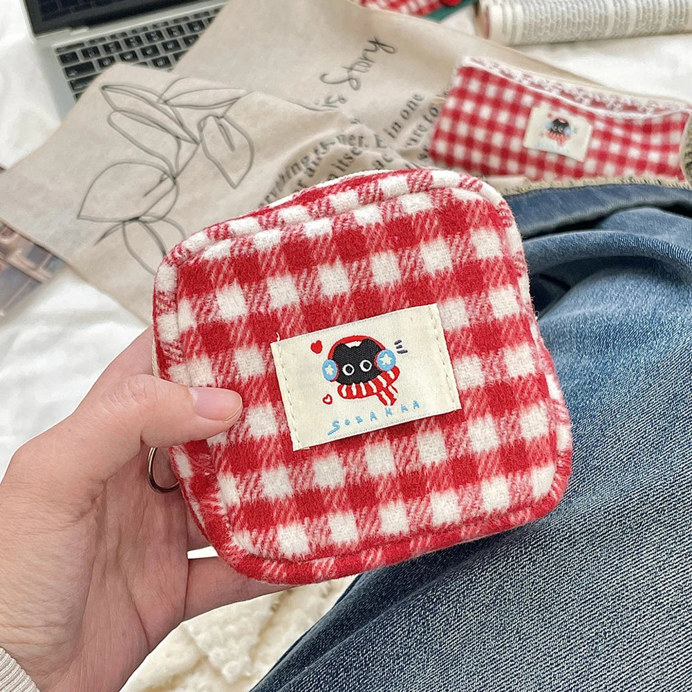 Cherry Fabric Pencil Case – Large Capacity Stationery Bag