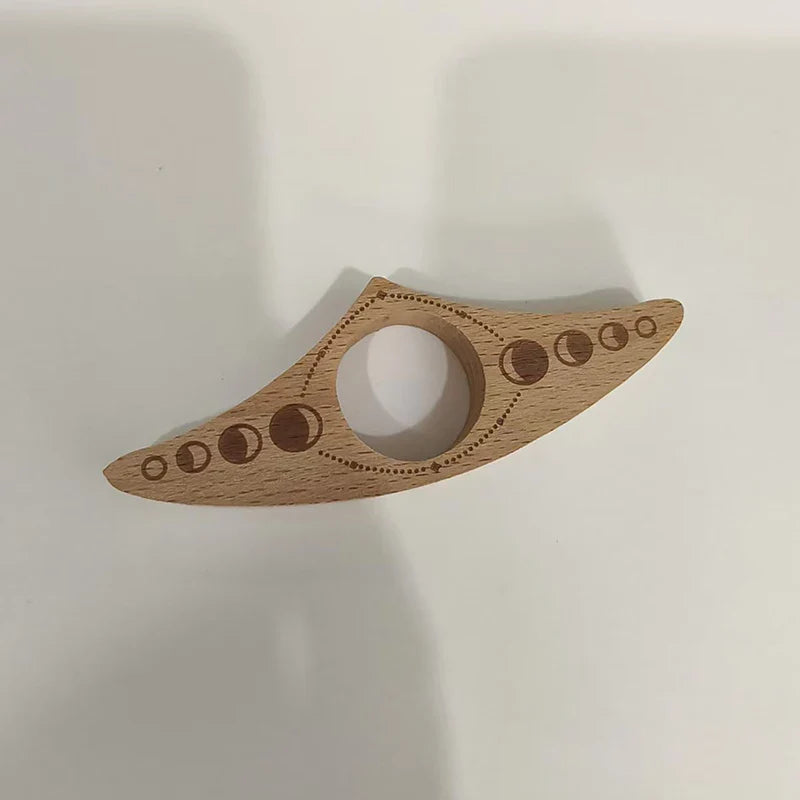 Wooden Thumb Bookmark – One-Handed Finger Page Holder Clip