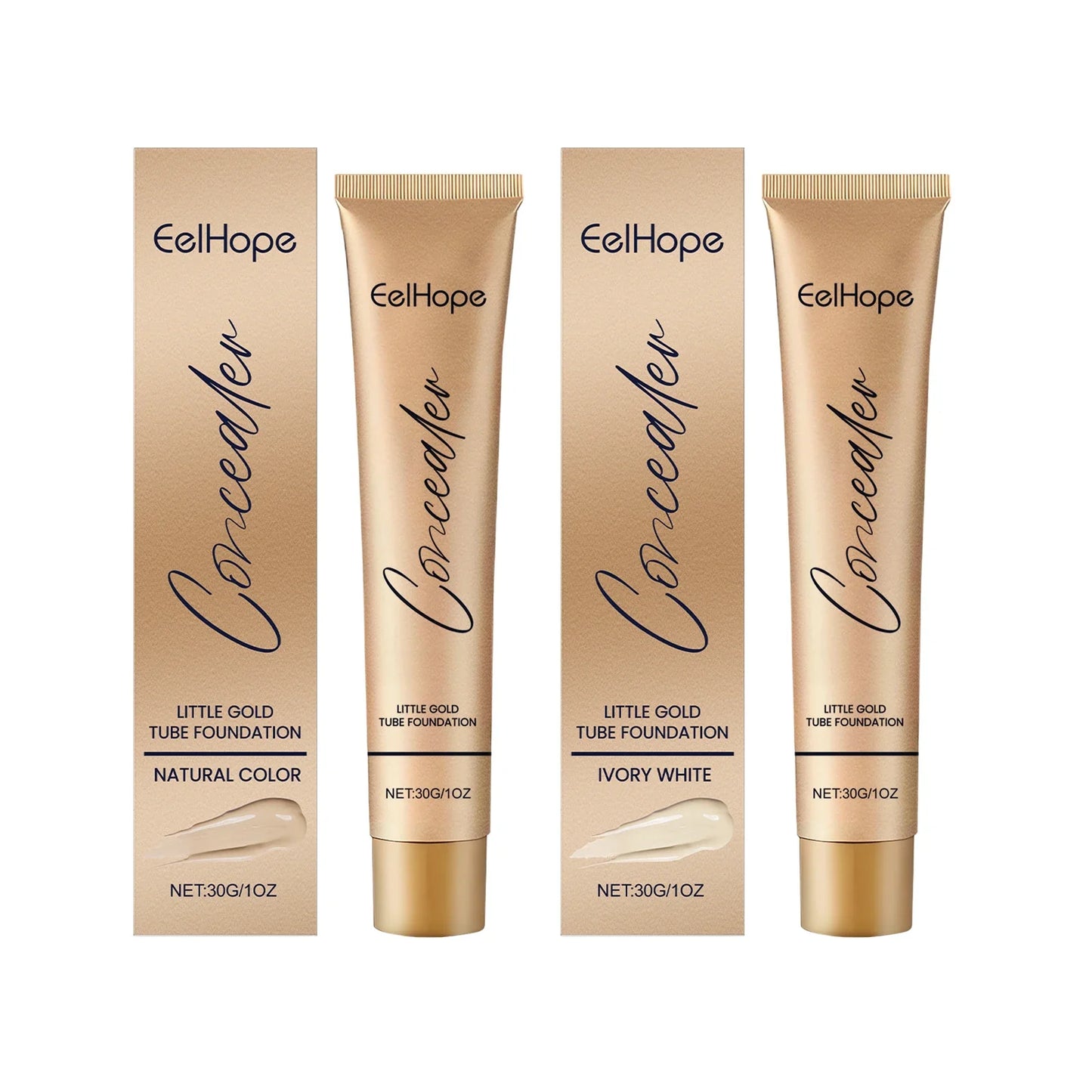 Eelhope 2-in-1 Foundation & Concealer Gold Tube 30ml