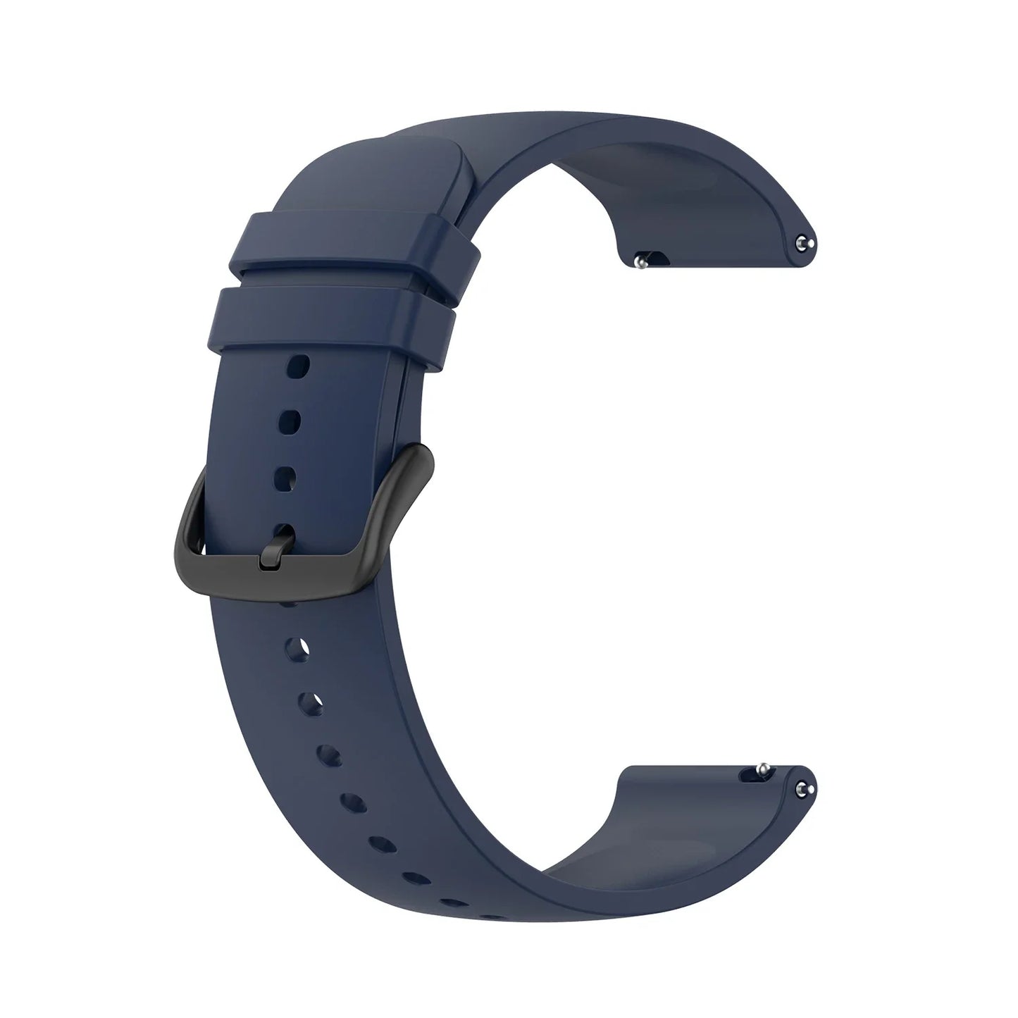 20mm 22mm Silicone Watch Band – Amazfit, Garmin & Samsung Peaceful Pleasures Health and Wellness Blue 20mm