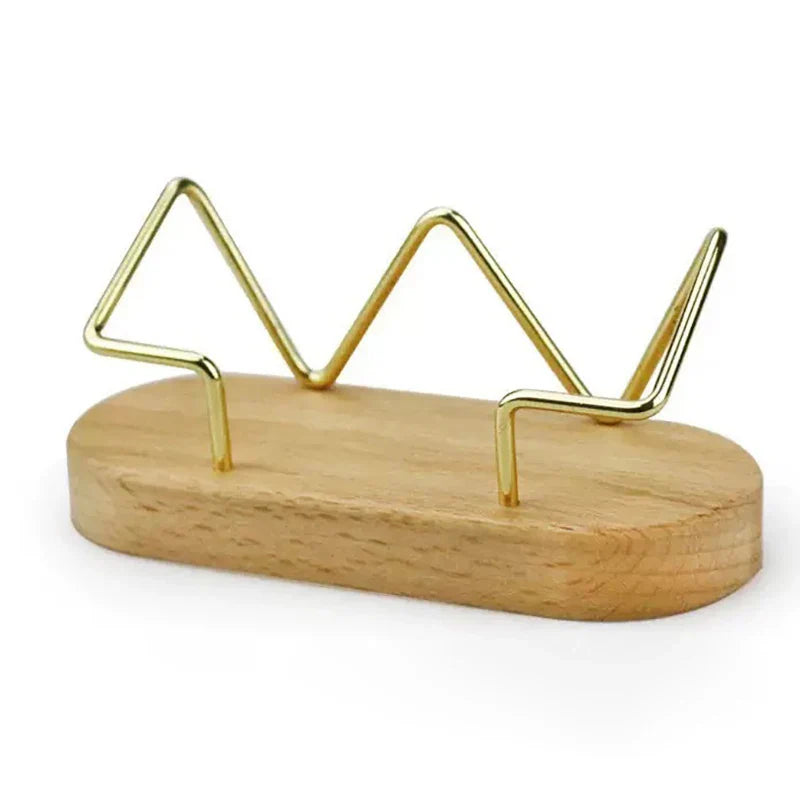 Wooden Business Card Holder Desk Stand Organizer Display