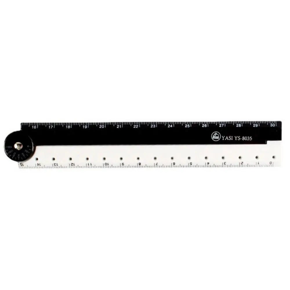 Creative Black And White Folding Ruler Drawing Plastic Straight Ruler Bookmark Multifunctional Scale Ruler Office Peaceful Pleasures Health and Wellness