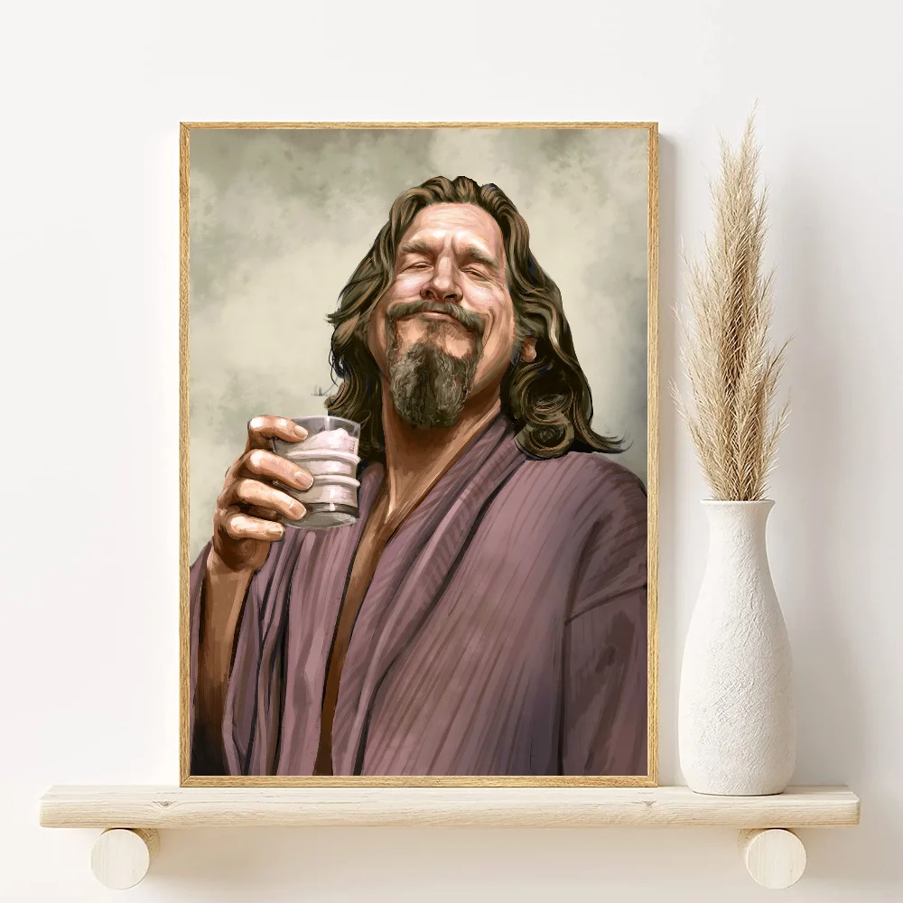 Movie HD The Big Lebowski Poster HD art sticky wall waterproof home living room bedroom bar aesthetic decoration Peaceful Pleasures Health and Wellness z9 40X50cmNoframe