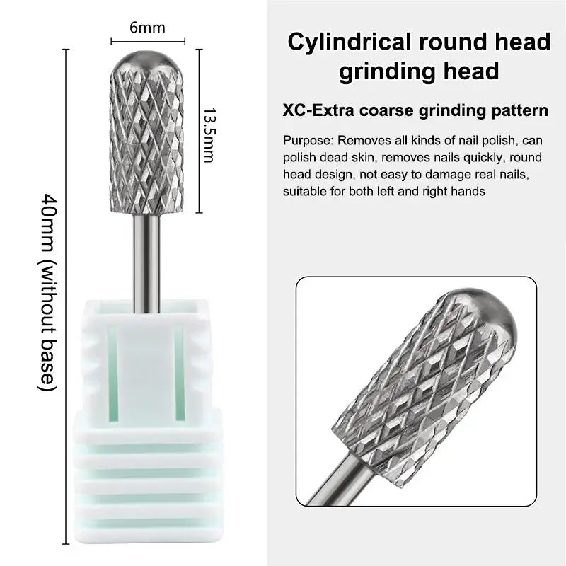 1PCS Tungsten Steel Nail Drill Bit Rotate Burr Milling Nail Cutter Bits Electric Drill Machine For Manicure Pedicure Accessorie Peaceful Pleasures Health and Wellness XC