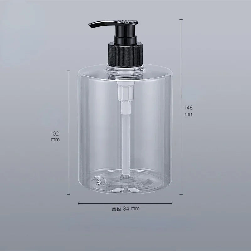 3pcs 500ml Hand Sanitizer Gel Transparent Bottle Cosmetic Body Lotion Press Bottle Shampoo Bath Gel Plastic Bottle Peaceful Pleasures Health and Wellness