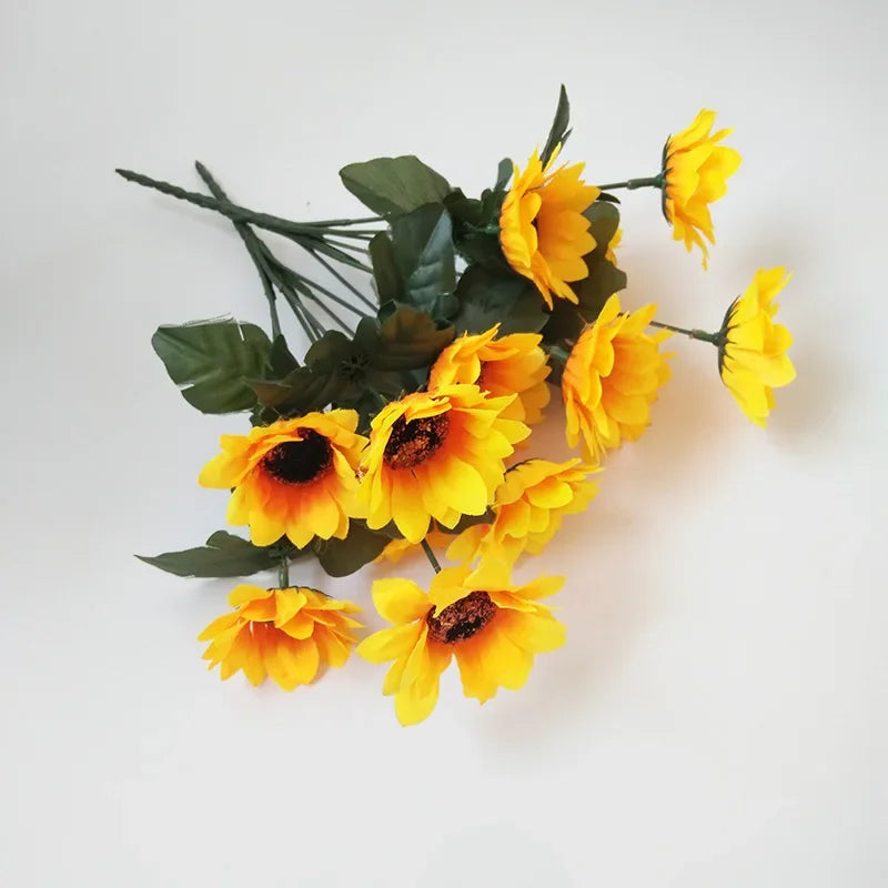 Artificial Silk Sunflower Bouquet | Wedding & Home Decor