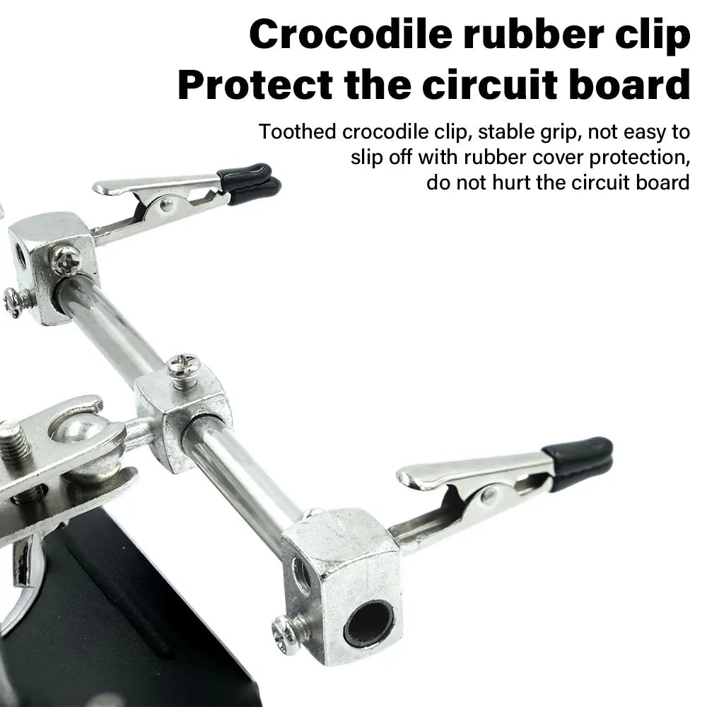 NEW Table Soldering Helping Hands with Alligator Clip Magnifier for PCB Board Weld Repair Soldering Station Third Hand Tools Peaceful Pleasures Health and Wellness