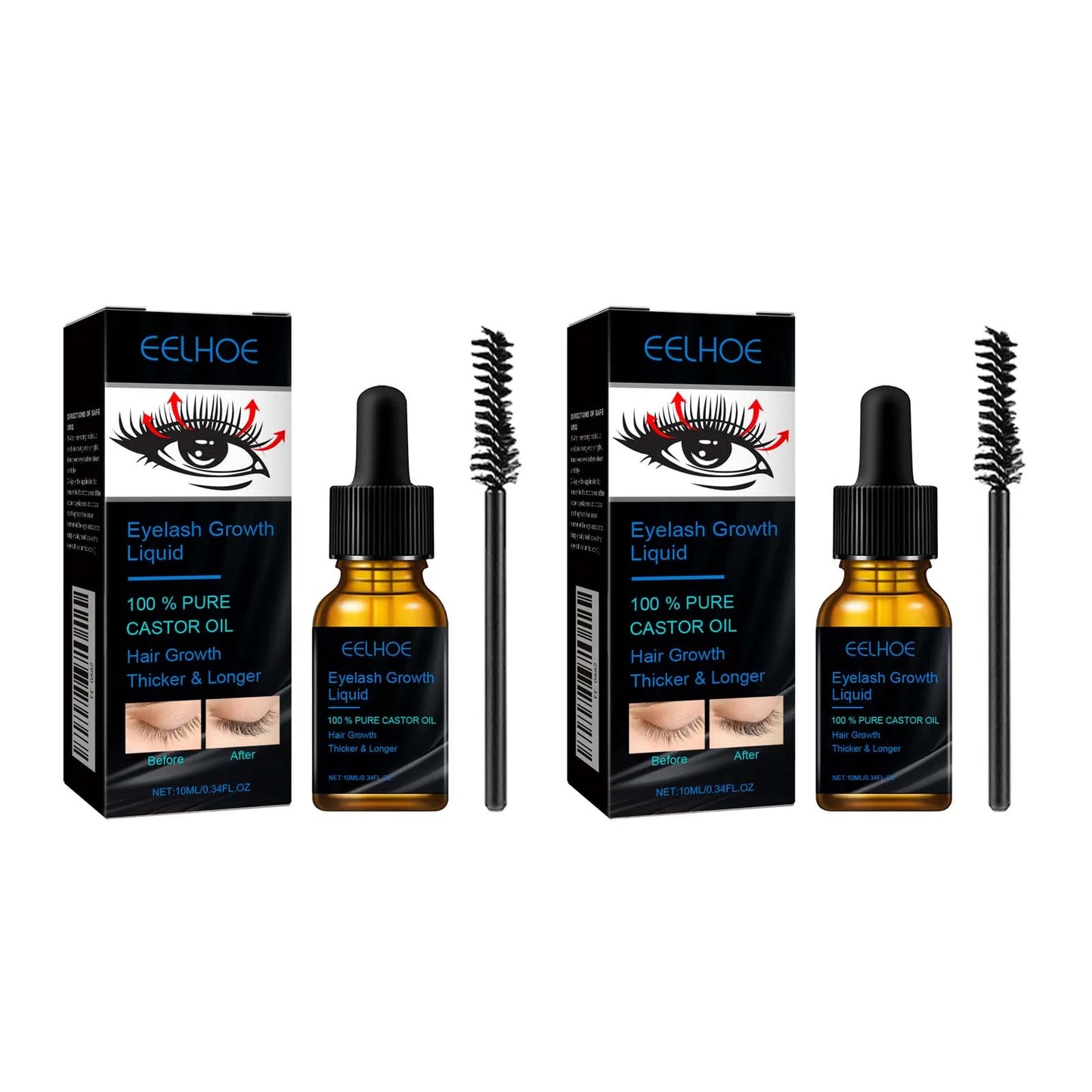 Castor Oil Eyebrow & Eyelash Growth Serum 10ml
