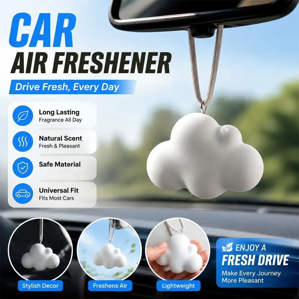Cute Cloud Car Air Freshener Aroma Diffuser Vent Clip/Pendant,Refillable Creative Auto Decor Gift for Women Men mystical smell Peaceful Pleasures Health and Wellness
