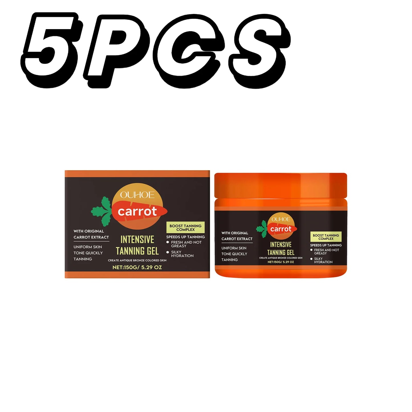 Carrot Tanning Gel – Bronze Glow Self Tanner & Sunbed Cream