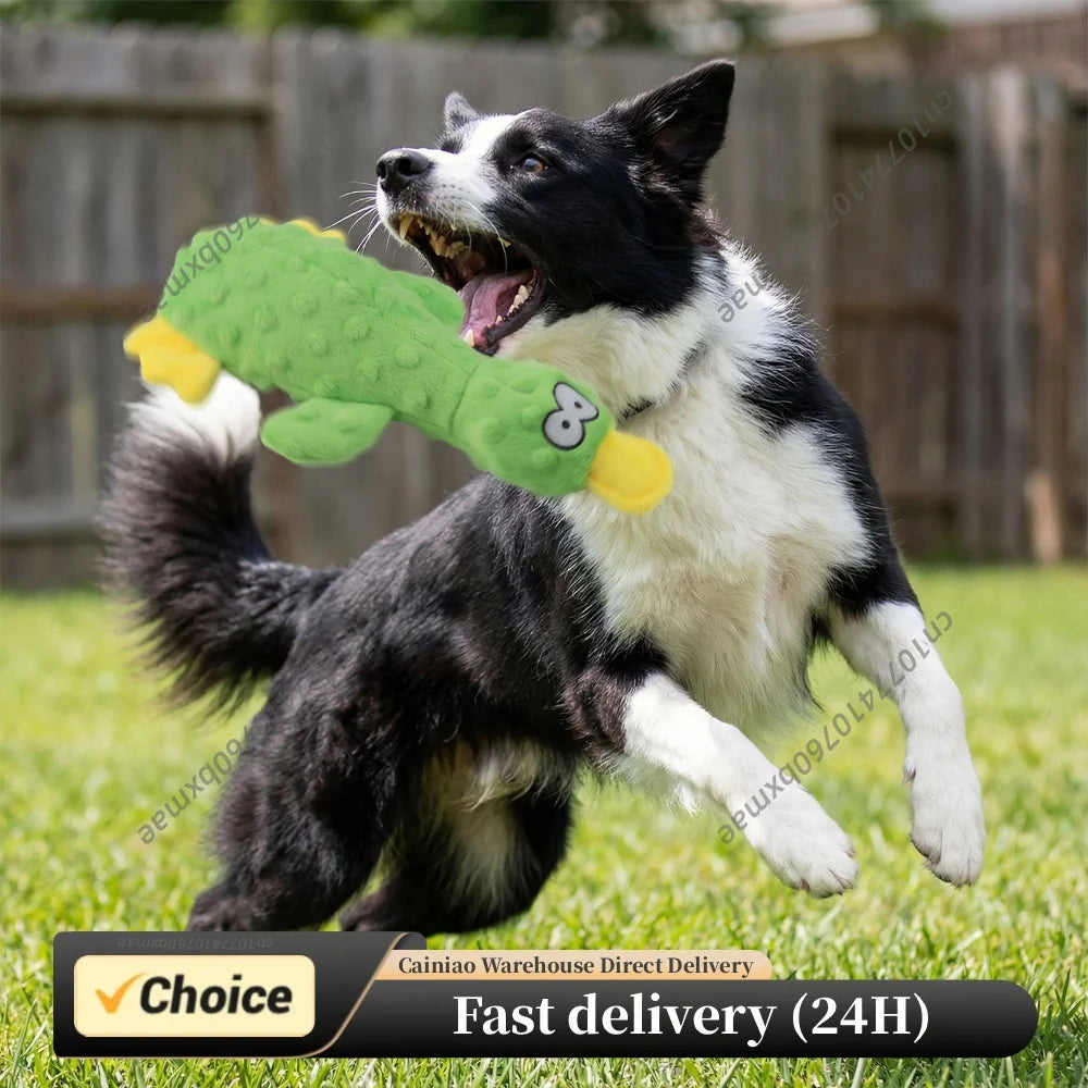 Cute Duck Puppy Teething Interactive Chewing Plush Toy with Built-in Squeaker Plush Animal Dog Toy for Indoor Small Pets Peaceful Pleasures Health and Wellness