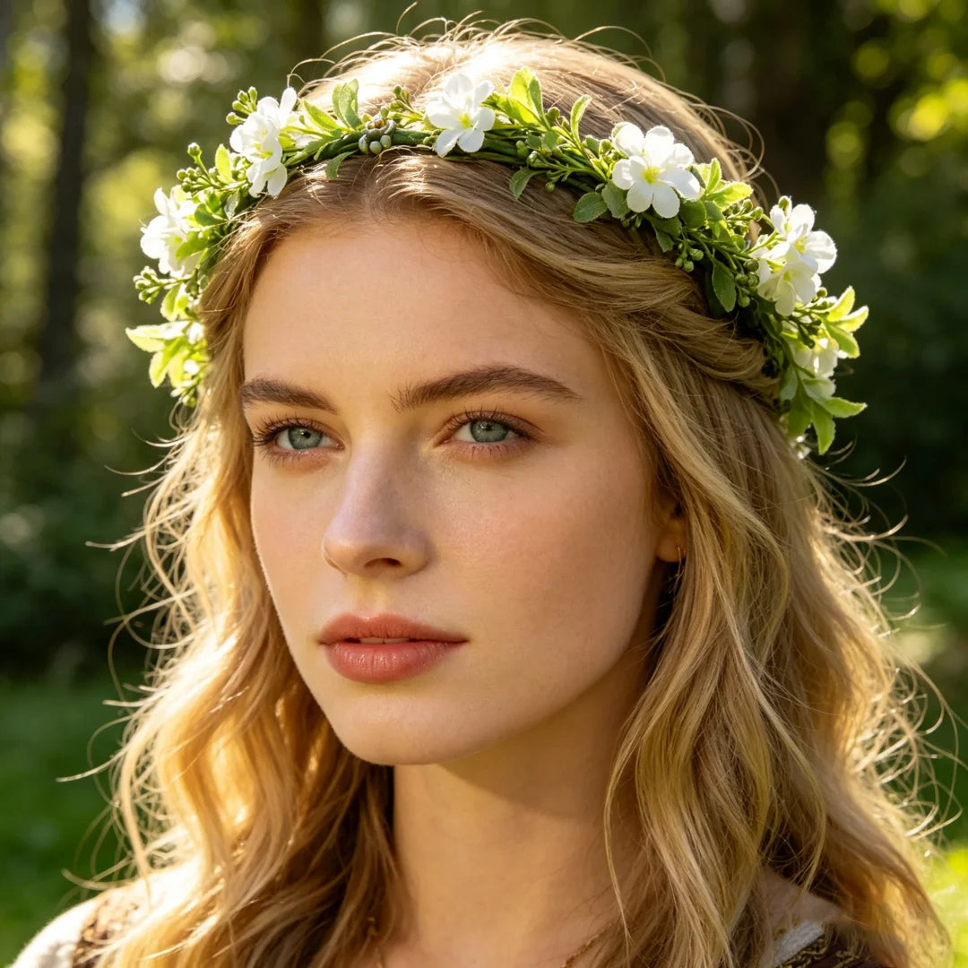 Bohemian Wreath Imitation Flower Hairband Women Fashion Wedding Hair