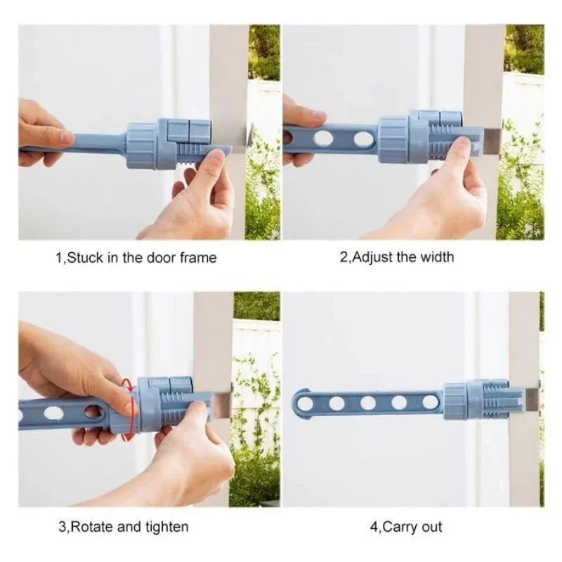 Folding Wall Mount Clothes Hanger – 5-Hook Punch-Free Drying Rack