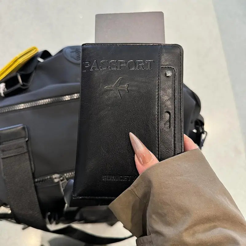 Waterproof PU Passport Holder & Travel Document Organizer